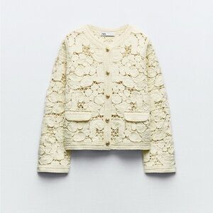 Zara Knit Macrame Cardigan